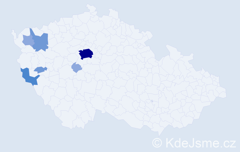 Příjmení: 'Kamicová', počet výskytů 15 v celé ČR