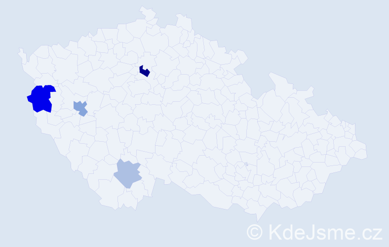 Příjmení: 'Landergot', počet výskytů 7 v celé ČR