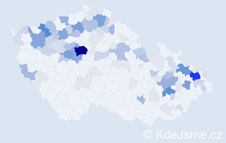 Příjmení: 'Knop', počet výskytů 335 v celé ČR