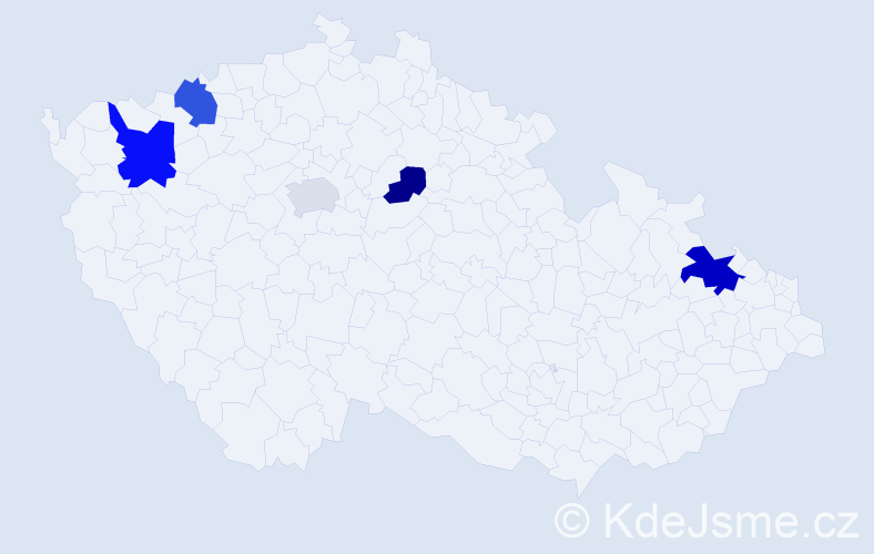 Příjmení: 'Keleová', počet výskytů 16 v celé ČR