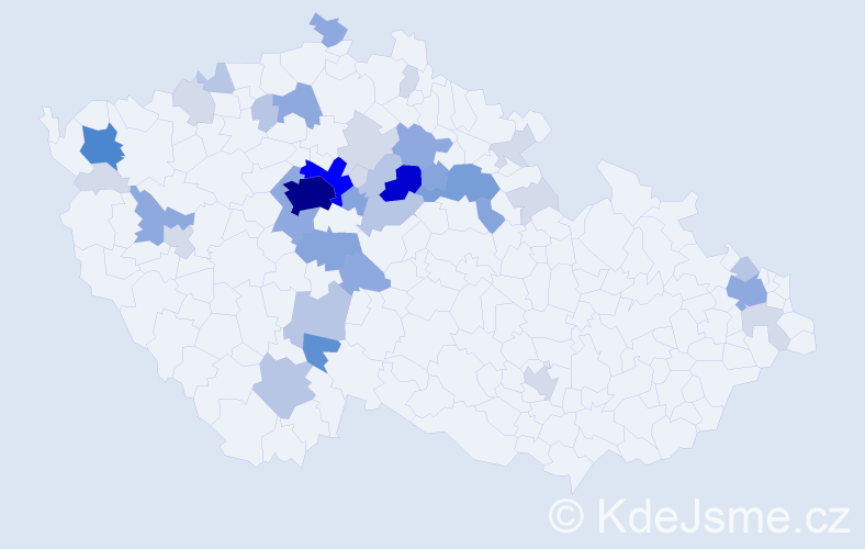 Příjmení: 'Lonská', počet výskytů 126 v celé ČR