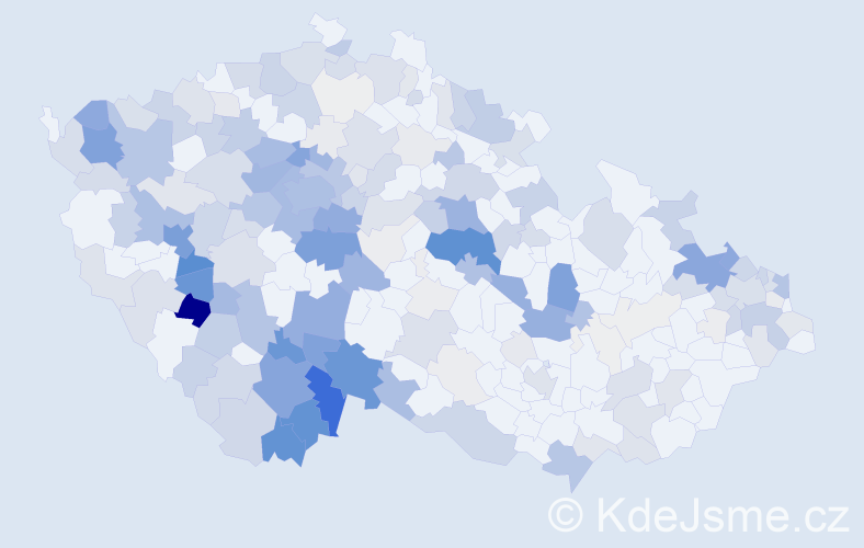 Příjmení: 'Korbel', počet výskytů 971 v celé ČR