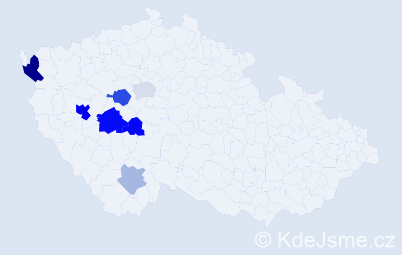 Příjmení: 'Homulka', počet výskytů 18 v celé ČR