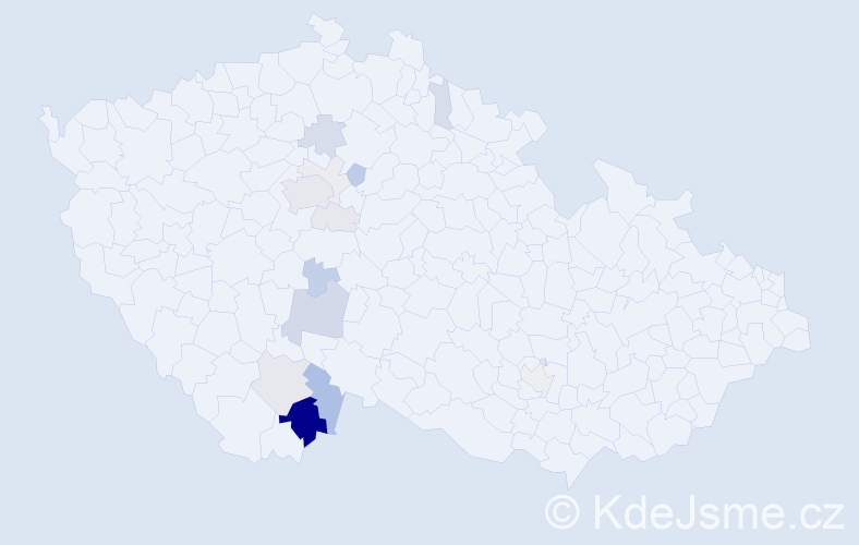 Příjmení: 'Mejdrechová', počet výskytů 49 v celé ČR