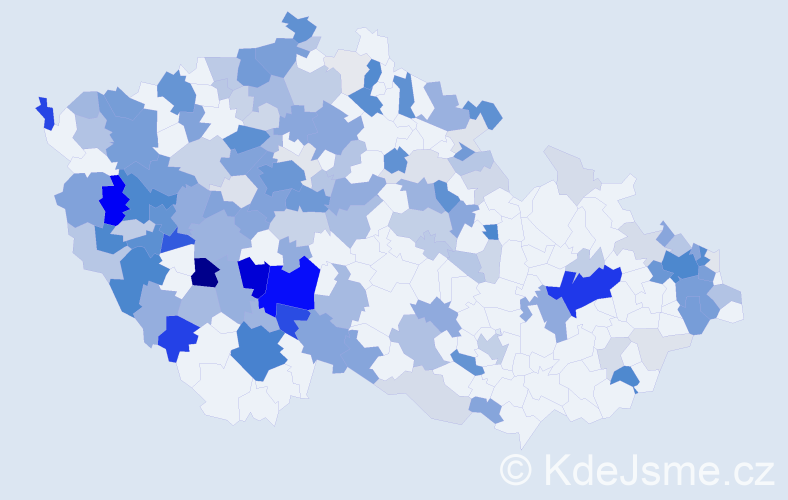 Příjmení: 'Stach', počet výskytů 656 v celé ČR