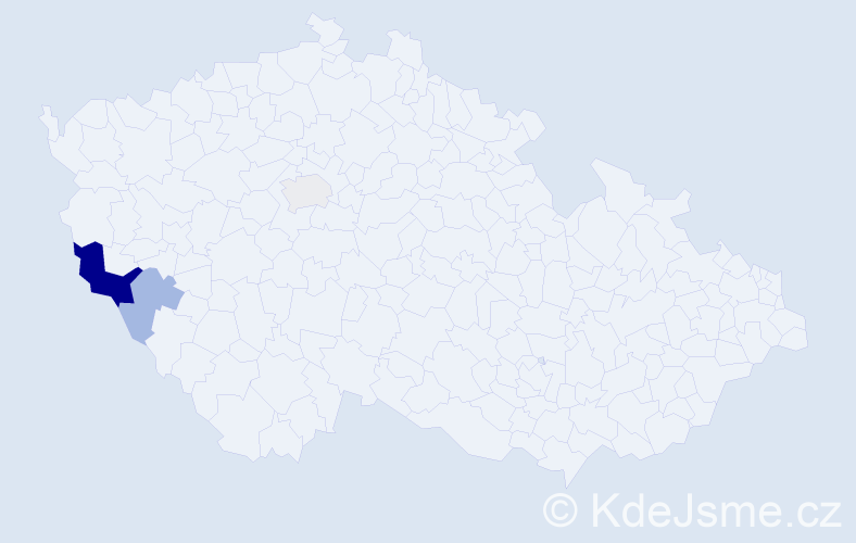 Příjmení: 'Ploub', počet výskytů 7 v celé ČR