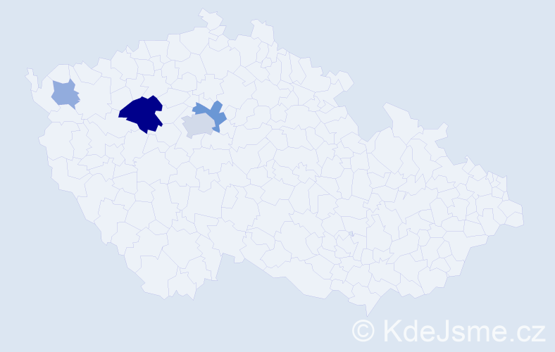 Příjmení: 'Kladišovská', počet výskytů 10 v celé ČR