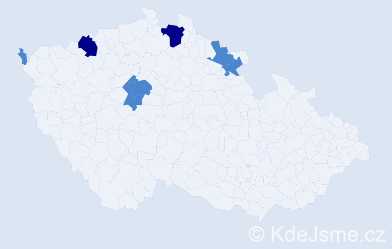 Příjmení: 'Prokopčáková', počet výskytů 11 v celé ČR