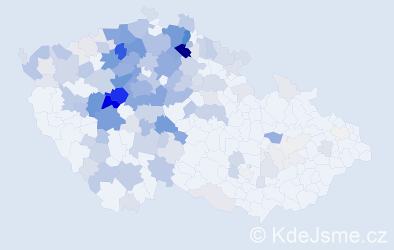 Příjmení: 'Vinšová', počet výskytů 830 v celé ČR