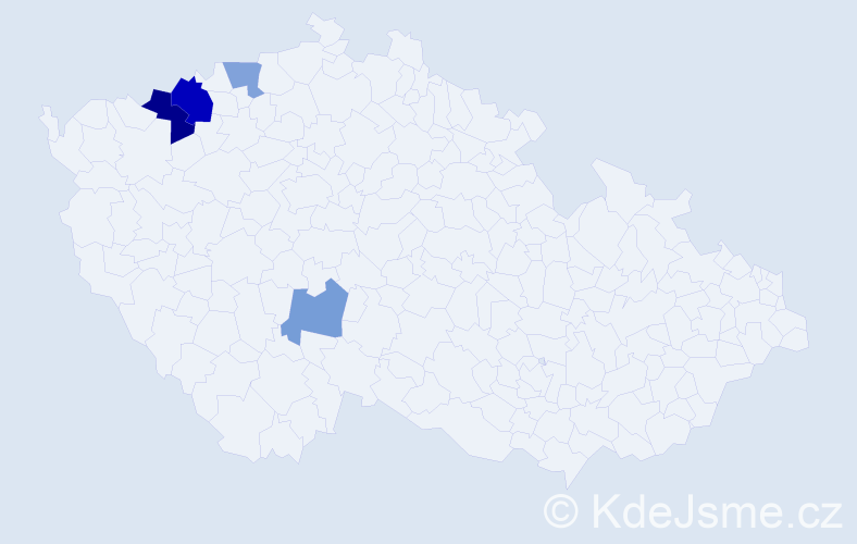 Příjmení: 'Ternavčuk', počet výskytů 7 v celé ČR