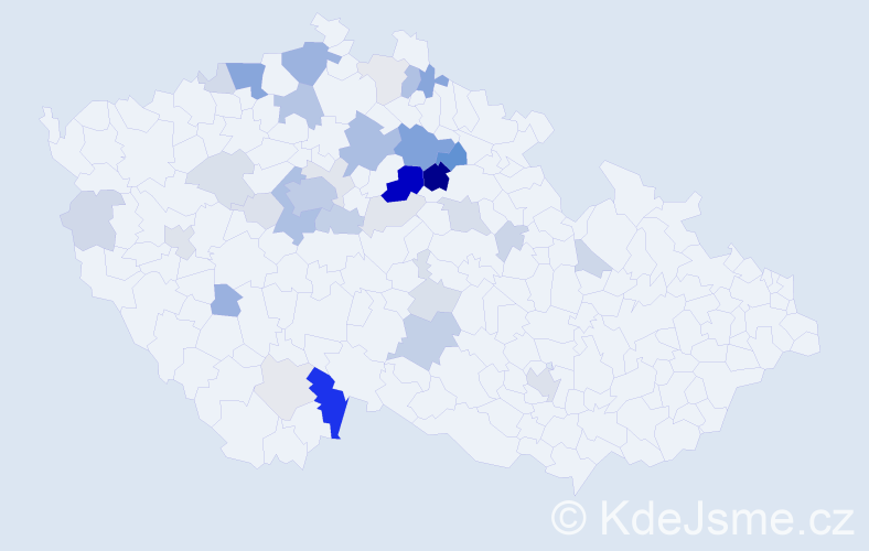 Příjmení: 'Libánská', počet výskytů 116 v celé ČR