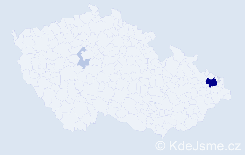 Příjmení: 'Pertile', počet výskytů 21 v celé ČR