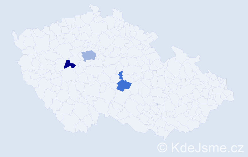 Příjmení: 'Hudáčeková', počet výskytů 6 v celé ČR
