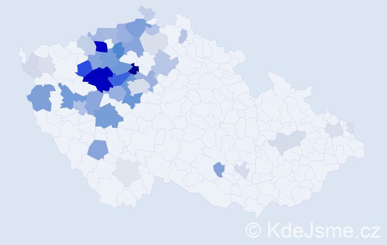 Příjmení: 'Slapnička', počet výskytů 174 v celé ČR