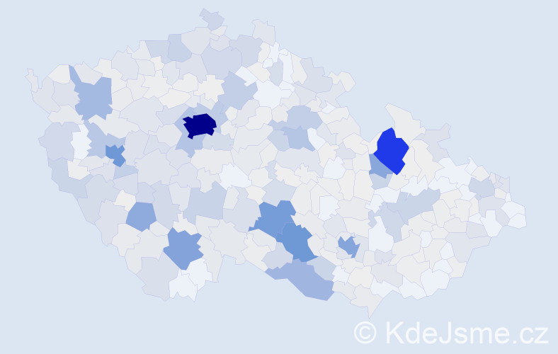 Příjmení: 'Diviš', počet výskytů 2294 v celé ČR