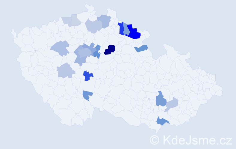 Příjmení: 'Bánská', počet výskytů 48 v celé ČR