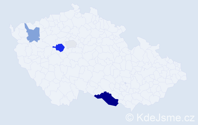 Příjmení: 'Badinský', počet výskytů 8 v celé ČR