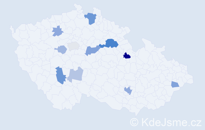 Příjmení: 'Hellmannová', počet výskytů 28 v celé ČR