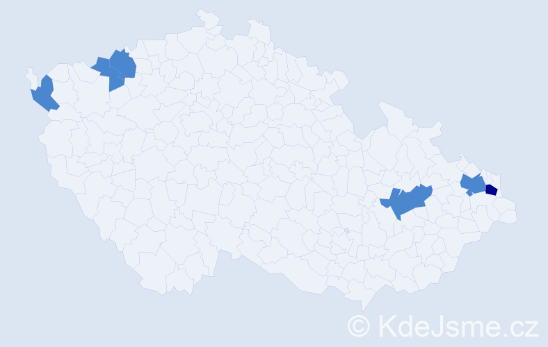 Příjmení: 'Zmitková', počet výskytů 8 v celé ČR