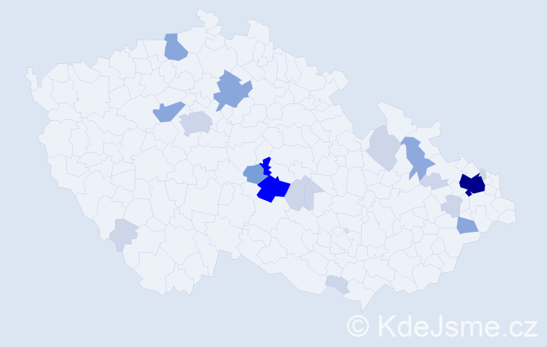 Příjmení: 'Neuvirthová', počet výskytů 52 v celé ČR