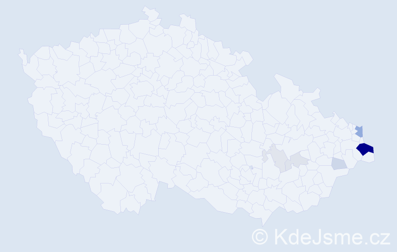 Příjmení: 'Haratková', počet výskytů 29 v celé ČR