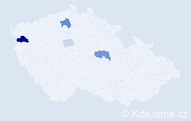 Příjmení: 'Forstnerová', počet výskytů 5 v celé ČR