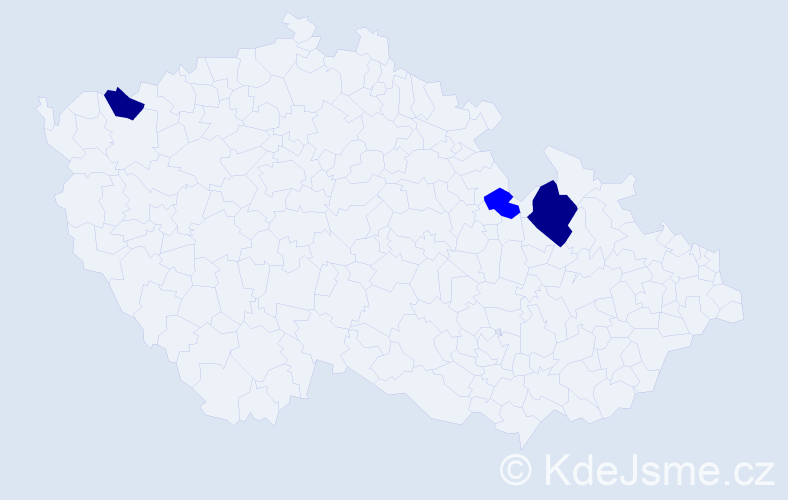 Příjmení: 'Stemmlerová', počet výskytů 5 v celé ČR