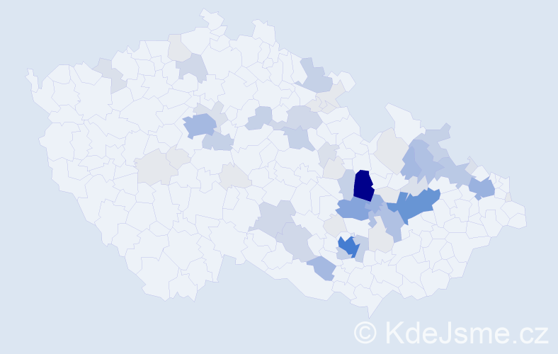 Příjmení: 'Továrková', počet výskytů 215 v celé ČR
