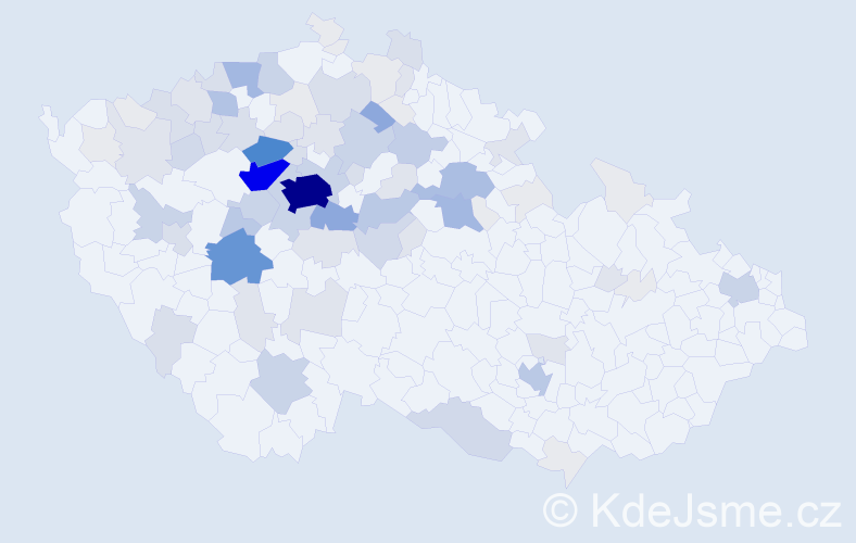 Příjmení: 'Danda', počet výskytů 383 v celé ČR