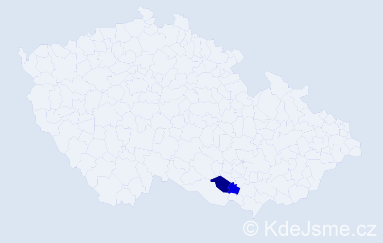 Příjmení: 'Kropátová', počet výskytů 3 v celé ČR