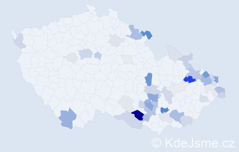 Příjmení: 'Sobol', počet výskytů 186 v celé ČR