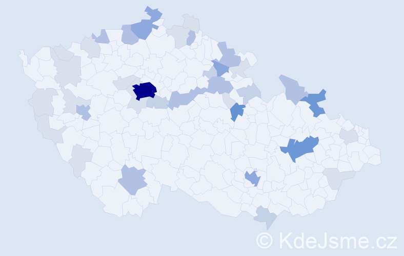 Příjmení: 'Meissnerová', počet výskytů 115 v celé ČR