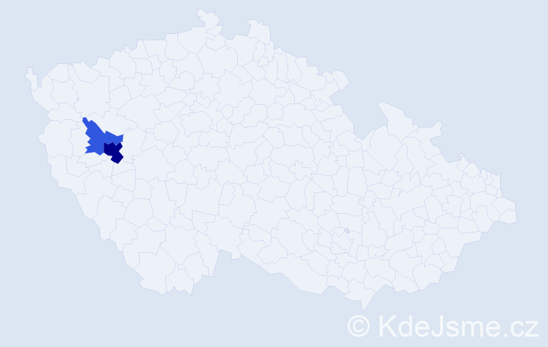 Příjmení: 'Ackrmannová', počet výskytů 5 v celé ČR
