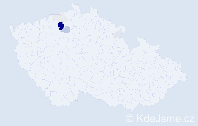 Příjmení: 'Kryner', počet výskytů 21 v celé ČR