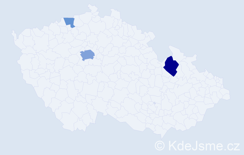 Příjmení: 'Bernau', počet výskytů 8 v celé ČR