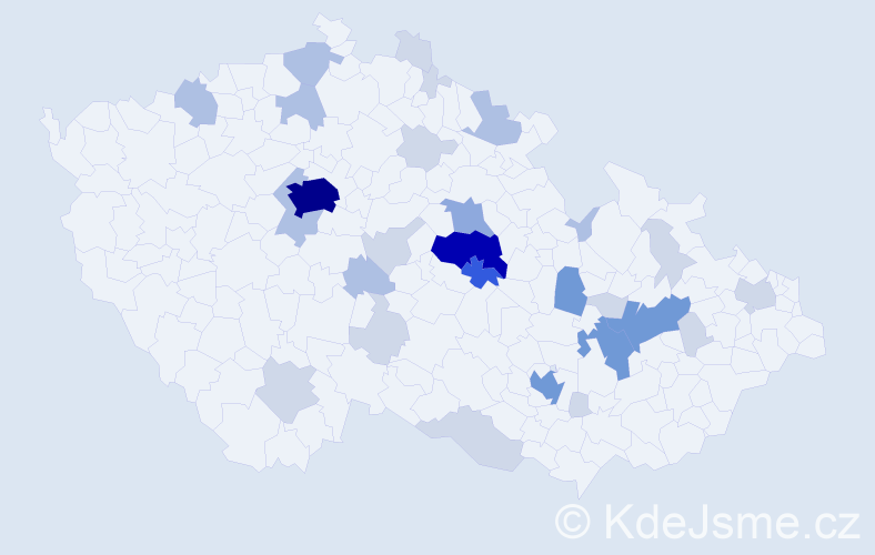 Příjmení: 'Kudynová', počet výskytů 87 v celé ČR