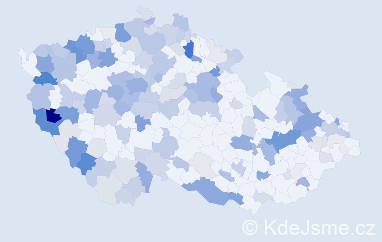 Příjmení: 'Becková', počet výskytů 500 v celé ČR