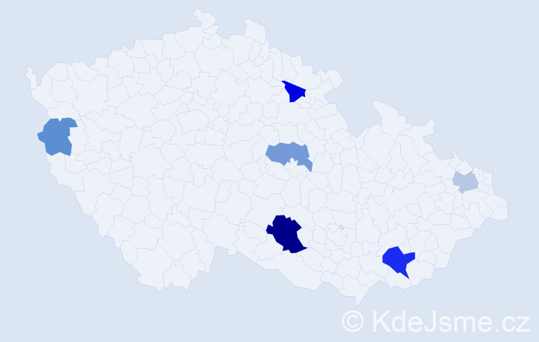Příjmení: 'Krys', počet výskytů 27 v celé ČR