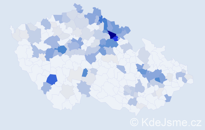 Příjmení: 'Pacák', počet výskytů 478 v celé ČR