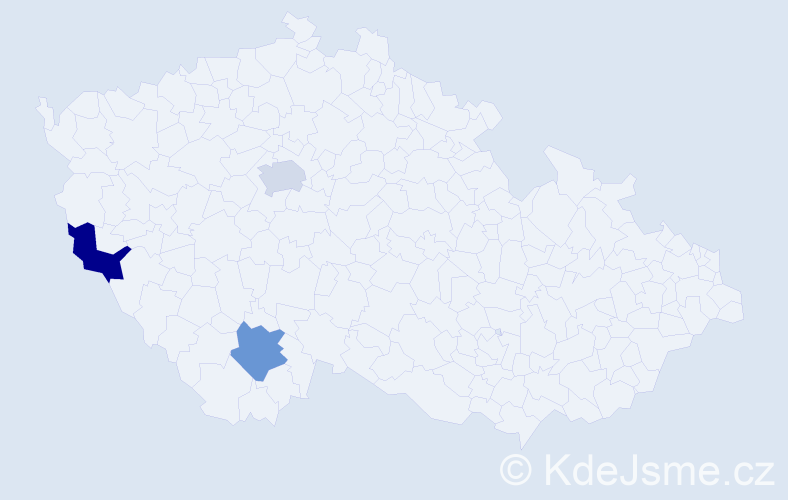 Příjmení: 'Milisderferová', počet výskytů 3 v celé ČR