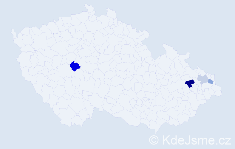Příjmení: 'Körösi', počet výskytů 4 v celé ČR
