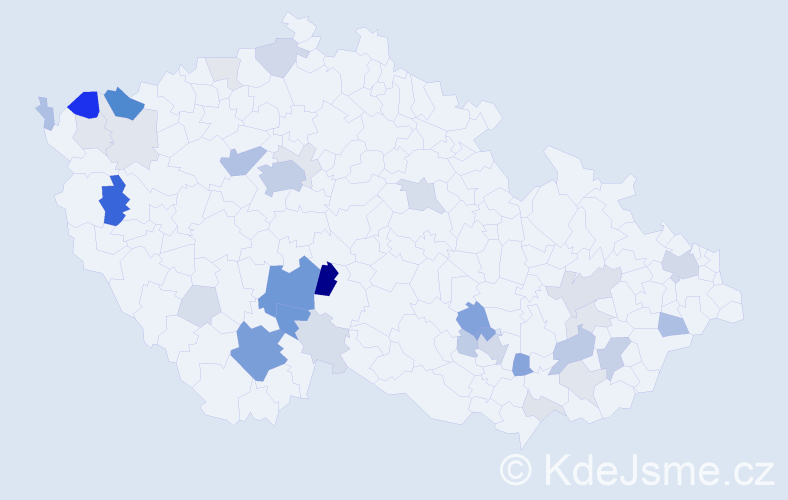 Příjmení: 'Eremiáš', počet výskytů 119 v celé ČR