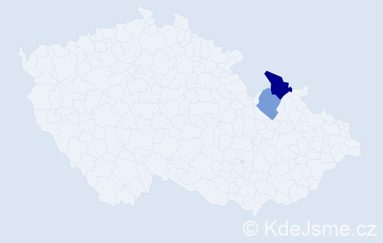 Příjmení: 'Záwora', počet výskytů 3 v celé ČR