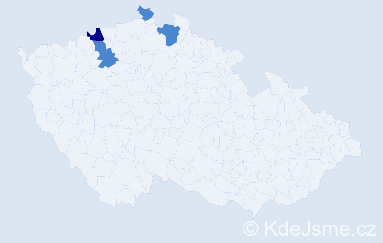 Příjmení: 'Rejhart', počet výskytů 7 v celé ČR