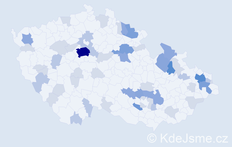Příjmení: 'Jacko', počet výskytů 130 v celé ČR