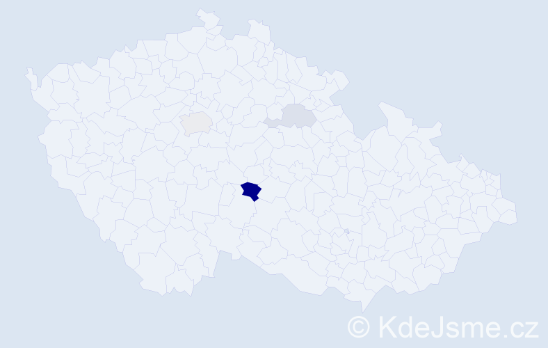 Příjmení: 'Vondrejs', počet výskytů 7 v celé ČR