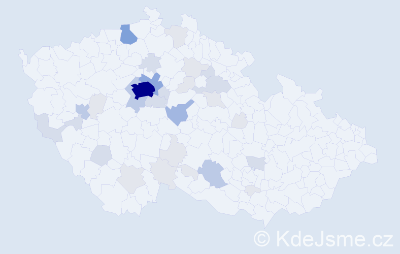 Příjmení: 'Herych', počet výskytů 102 v celé ČR