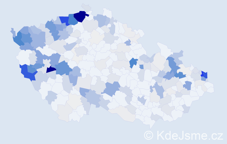 Příjmení: 'Ferková', počet výskytů 974 v celé ČR