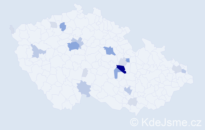 Příjmení: 'Petrásová', počet výskytů 53 v celé ČR