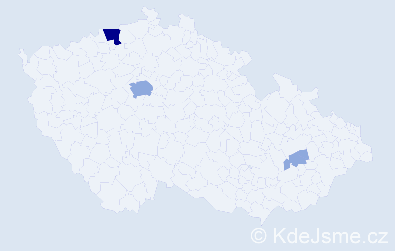 Příjmení: 'Balešová', počet výskytů 8 v celé ČR